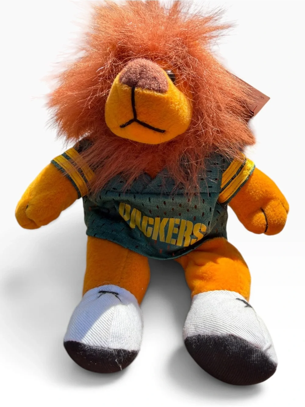 Vintage 1997 NFL CoolBeans Green Bay Packers Touchdown Lion Plush NWT Tag